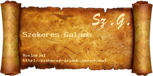 Szekeres Galamb névjegykártya